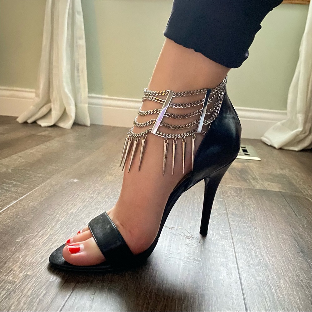 Nine West Hanging Chain Ankle Strap Heel
